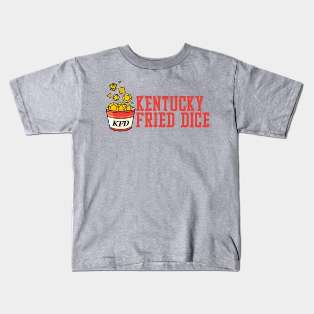 KFD Bucket with Red Text Kids T-Shirt by KYFriedDice